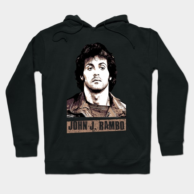 John J. Rambo | Sylvester Stallone || Vintage 80s Movie Hoodie by Nana On Here